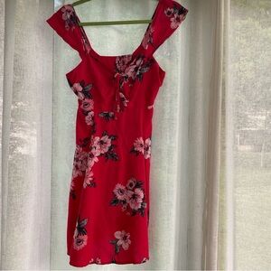 Red floral cutout dress - Xhilaration XS